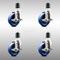 Service Caster 4 Inch 316SS Solid Poly Swivel 1-3/4 Inch Expanding Stem Caster Set Brake SCC SCC-SS316EX20S414-SPUS-TLB-134-4 - alternate 1